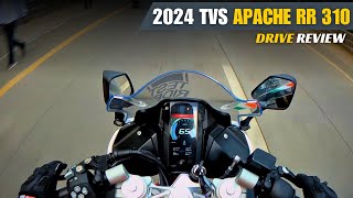 Tvs Apache RR 310 new model 2024 Drive Review  Better than KTM RC390 [upl. by Nylinnej]