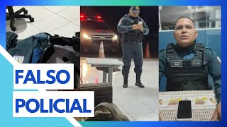 FALSO POLICIAL É PRESO APÓS PEDIR CARONA EM VIATURA DA PM [upl. by Ennadroj]