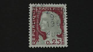 Postage stamp Republique Francaise 1963 Price 025 F [upl. by Claribel]