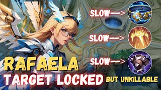 RAFAELA TARGET LOCKED BUT ENEMIES ARE SO SLOW🤣  RAFAELA BEST BUILD 2024  MOBILE LEGENDS [upl. by Rauch564]