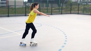 Inline Figure Skating  Artistic Roller with Snow White Inlines [upl. by Aihsein]