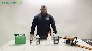 How to Mix 2Stroke Petrol and Engine Oil at 501 Ratio  2Stroke Garden Machinery [upl. by Nerag]