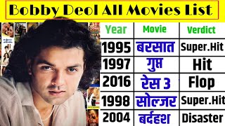 Bobby Deol All Movies List 19952022  Hit Flop  Box office collection  Filmography [upl. by Alburga]