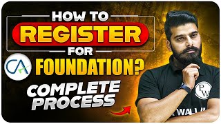 How to Register For CA Foundation  CA Foundation Registration Complete Process  CA Wallah by PW [upl. by Engvall]