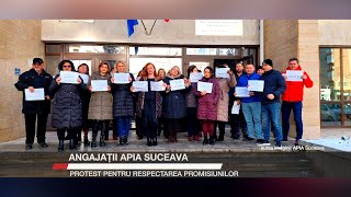 Angajații APIA Suceava protest pentru respectarea promisiunilor [upl. by Ecnaiva131]