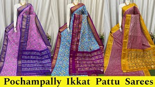 Beautiful Collection Of Pochampally Ikkat Pattu Sarees Wholesale Prices  Pochampally Ikkat Sarees [upl. by Kronick]