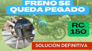 Freno trasero de MOTO pegado SOLUCIÓN 🏍️🔧  Rc150 [upl. by Griseldis]