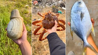 Cooking and Eating Delicious Fresh Seafood  Chinese Eating Show  Funny Mukbang 4 [upl. by Deegan]