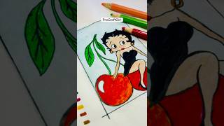 🍒Betty Boop👧🏻 paintingideas shortvideos diy shorts viralvideos viralshorts viral painting [upl. by Evans]