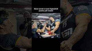 Devon Larratt vs Levan Saginashvili practice pull before East vs West 13 armwrestling [upl. by Seidel]