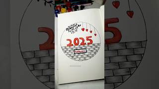 New year 2025 drawing ❤️🤗 easytutorial artshorts [upl. by Hollander]