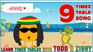 9 Times Table Song Learning is Fun The Todd amp Ziggy Way [upl. by Jelle890]