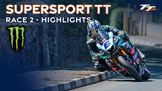 Monster Energy Supersport TT Race 2  Highlights  2024 Isle of Man TT Races [upl. by Silverts]