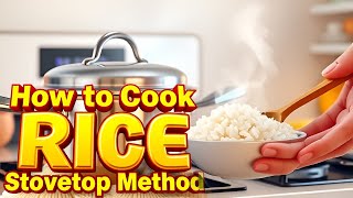 How to Cook Rice  Mastering Rice Perfect Stovetop Method for Fluffy White Basmati amp Jasmine Rice [upl. by Estelle]