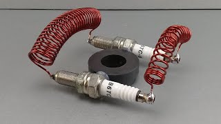 Free Energy Turn Spark Plug and Copper Wire Into Powerful 220V Electricity [upl. by Lopes18]