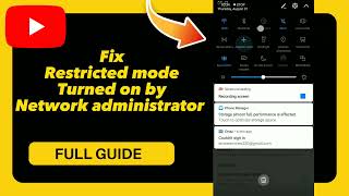 How to Fix Restricted mode Turned on by Network administrator on YouTube [upl. by Illek]