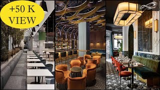 Modern Restaurant Interior Design  Restaurant Bar Counter Design Restaurant Ceiling Design  IAS [upl. by Kinna32]