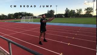 CM Broad Jump  Upside Strength Exercise Library [upl. by Wilfrid803]