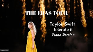 Tolerate It The Eras Tour Piano Version  Taylor Swift  Lyric Video [upl. by Anayi]