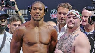 Anthony Joshua vs Andy Ruiz FULL WEIGH IN amp FINAL FACE OFF  Matchroom Boxing USA [upl. by Narih643]