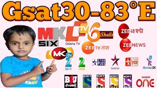 gsat 30 new update gsat 30 dish setting 83e channel list 2024 [upl. by Latreshia]