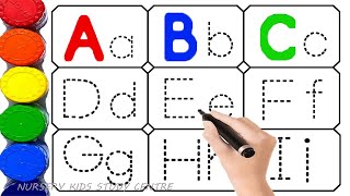 Collection of uppercase amp lowercase alphabet dotted lines ABCD alphabet writing alphabet song A Z [upl. by Dranel]