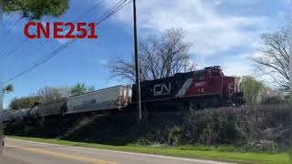 CN E251 L515 E280 and Amtrak [upl. by Bresee]