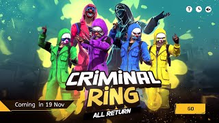 All Criminal Bundle Return 😮  Ffws Legendary Bundle return  Ghost Criminal  Free Fire New Event [upl. by Decamp284]