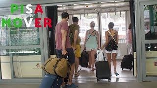 Taking the Pisa Mover from Pisa Airport to Pisa Central Station [upl. by Nimsay251]