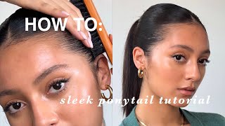 HOW TO Sleek Ponytail Tutorial model inspired  Sloan Byrd [upl. by Arihsaj]