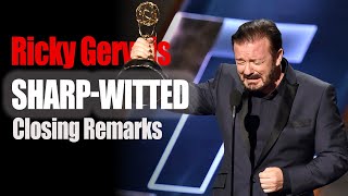 Ricky Gervais SharpWitted Closing Remarks at the Awards [upl. by Ybhsa]