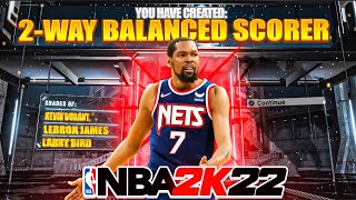 This RARE “2WAY BALANCED SCORER” IS A DEMIGOD🔥🔥🔥 BEST SCORING CENTER BUILD 2K22 CURRENT GEN [upl. by Reimer]