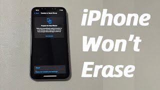 iPhone Wont Erase How to Fix Erase All Content and Settings Not Working [upl. by Annaoj372]