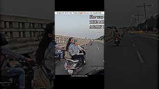 Road Ræge🤬Papa ki pari Show Middle Finger🤬 shorts bike rider papakipari girlrider roadrage r1 [upl. by Lefty4]