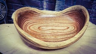 Woodturning a Natural Edge Bowl  China berry [upl. by Enail]