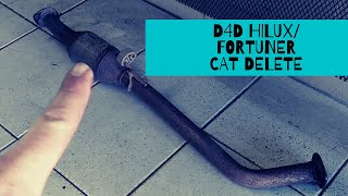 How to remove a catalytic converter from a d4d FortunerHilux [upl. by Ahteres836]