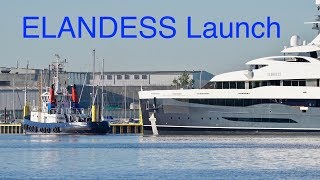 4K  Launch of Yacht ELANDESS  Project 6502  Abeking and Rasmussen shipyard [upl. by Julieta]