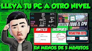 SI TU PC ESTA LENTA SOLUCIONALO RAPIDAMENTE DESBLOQUEANDO EL 100  DE TU MICROPROCESADOR CPU [upl. by Prudy]