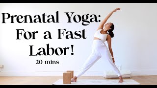 Prenatal Yoga for a Fast Labor  Yoga with Katrina [upl. by Kalil942]