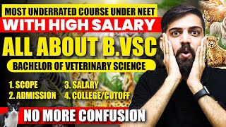 Complete Veterinary Course Details  BVSc Scope and salary in India  BVSc NEET cut off marks 2024 [upl. by Lindbom849]