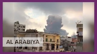 Compilation of videos show moment explosions rip at Beirut port [upl. by Nuajed]