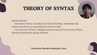 quotTheories of Semantics Syntax and Pragmatics in Linguisticsquot [upl. by Acherman]