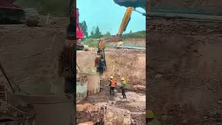 Construction process of protective piles [upl. by Grane]