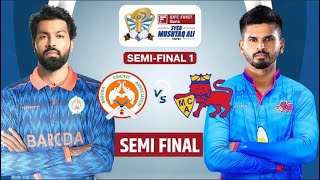 Syed Mushtaq Ali Trophy 2024 Semi Final  Baroda vs Mumbai Full Match Highlights  SMAT 2024 [upl. by Lavern254]