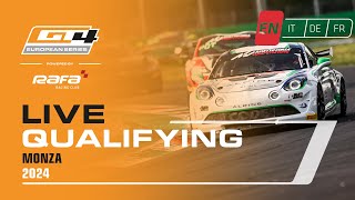 LIVE I Qualifying I Monza I GT4 European Series Powered by RAFA Racing Club 2024 [upl. by Azenav]