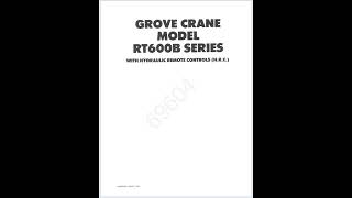 Grove RT630B Crane Schematic Operator Parts and Service Manual [upl. by Julius]