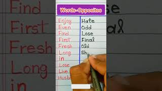 Words Opposites in EnglishWord Opposite english [upl. by Cherice]