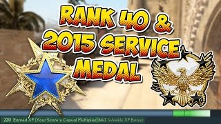 CSGO  Reaching Global General Rank 40 amp The 2015 Service Medal [upl. by Lladnarc]