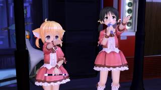 いかないでDont Go  MMD 歌愛ユキ ふぉっくす紺子 Kaai Yuki and Fox Konko [upl. by Mowbray]