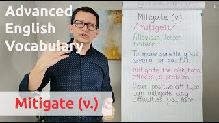 Mitigate v  Advanced English Vocabulary  One Minute Videos [upl. by Fesuy]